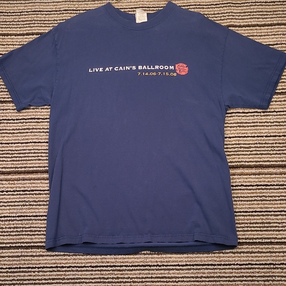 CROSS CANADIAN RAGWOOD Cains Ballroom Navy Cotton‎ Sz L Mens Country T Shirt Y2K